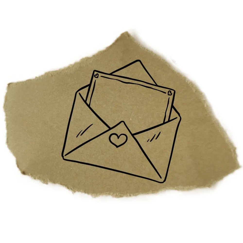 Icône de lettre pour la page de contact.